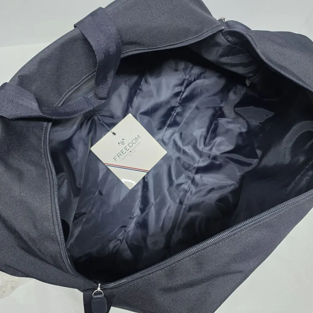 Tommy Hilfiger Freedom Canvas Duffle Travel Bag Navy Green NWT